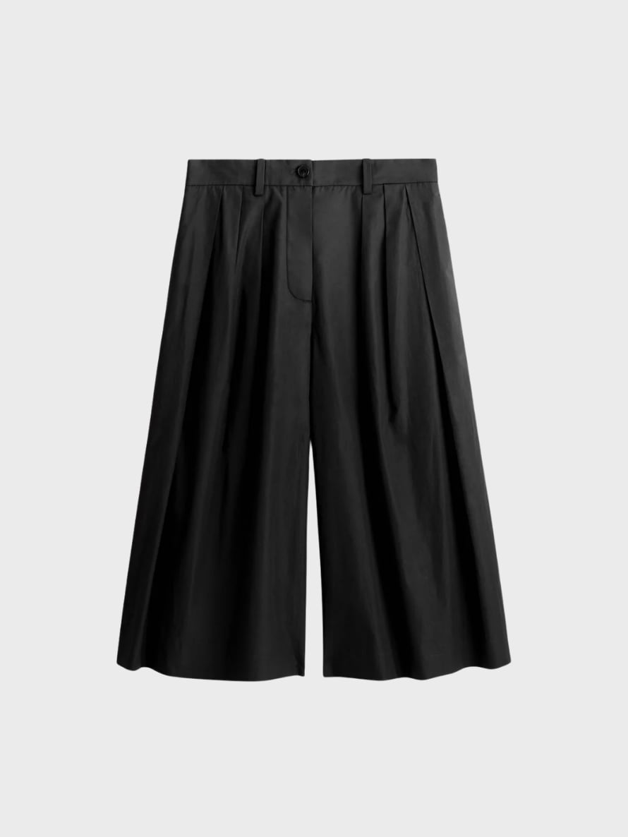 Cos Pleated cotton culottes